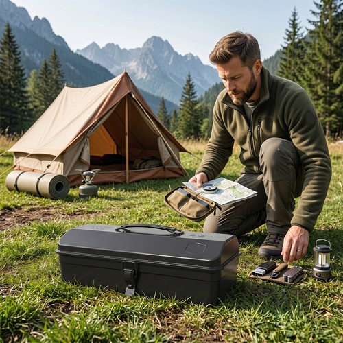 Tool box hip roof - box, portable